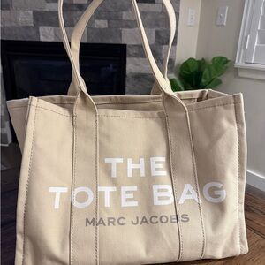 Marc Jacobs Beige Canvas Tote Bag